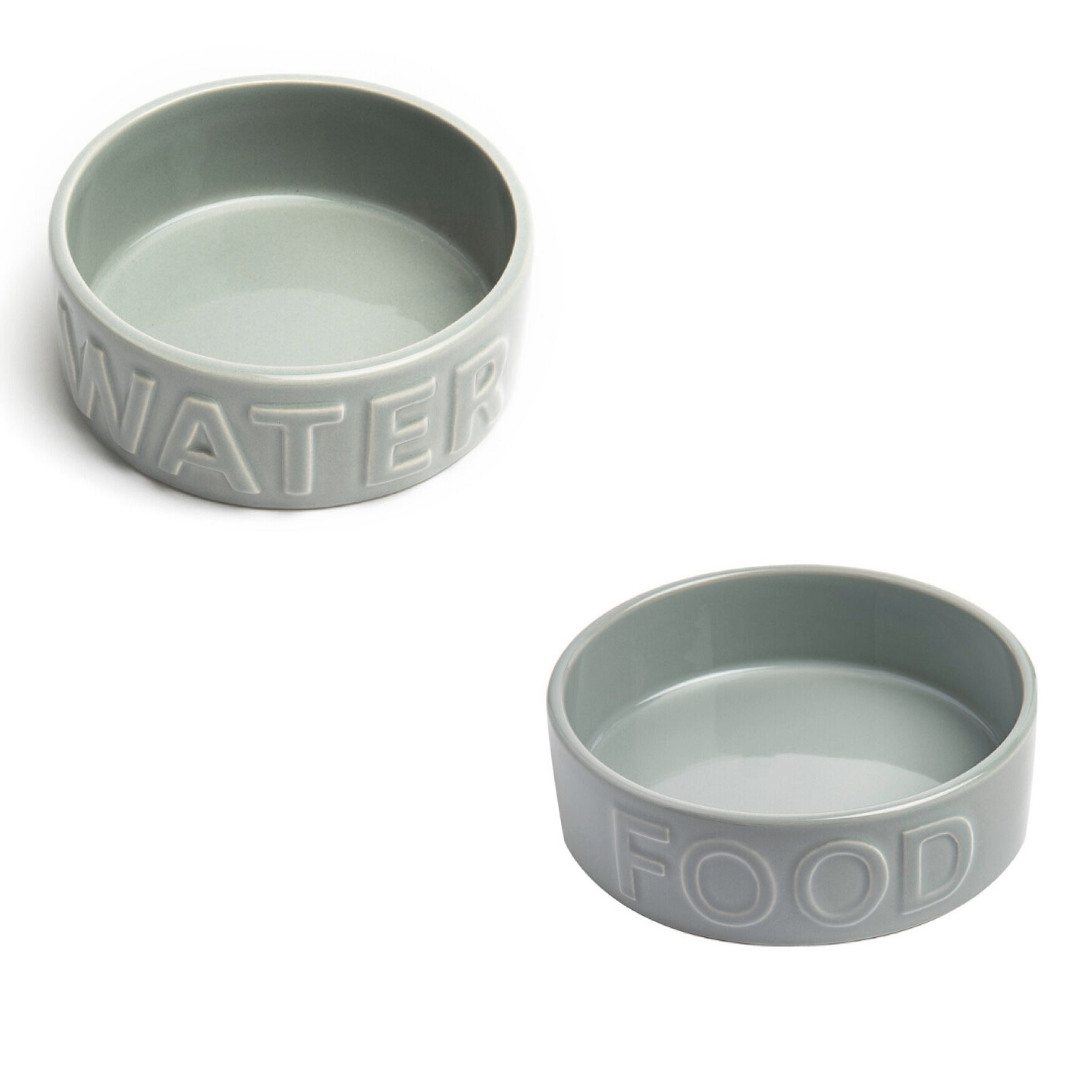 Set Of Classic Water And Food Pet Bowls Pet, GREY, hi-res image number 0