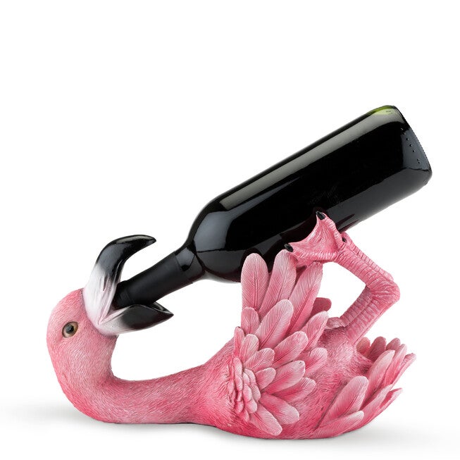 Polyresin Flirty Flamingo Bottle Holder By True, MULTICOLOR, hi-res image number 0