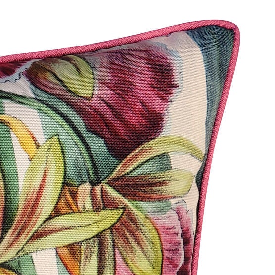 New York Botanical Garden® Indoor/Outdoor Pretty Orchids Decorative Throw Pillow 20X20, Fuchsia Multi, , alternate image number null
