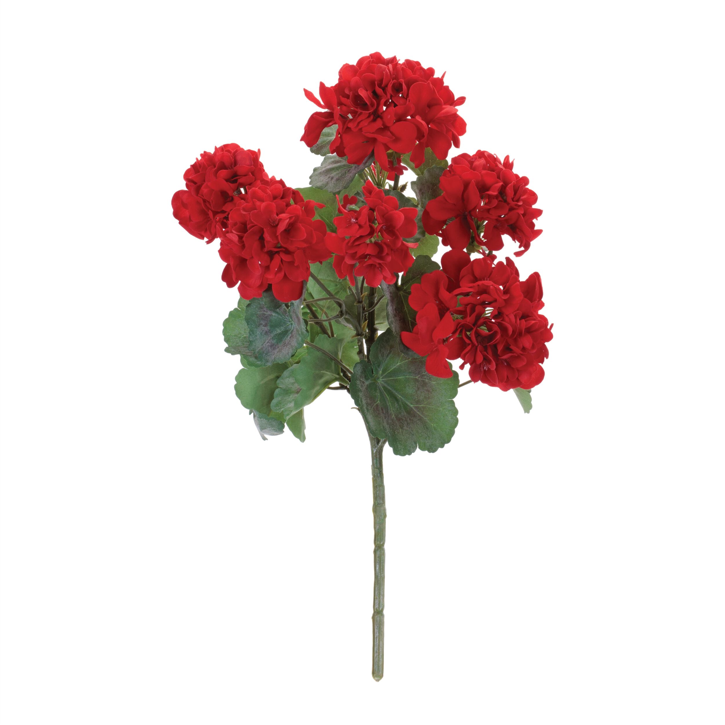 Geranium Floral Bush Set of 2, RED GREEN, alternate image number 1