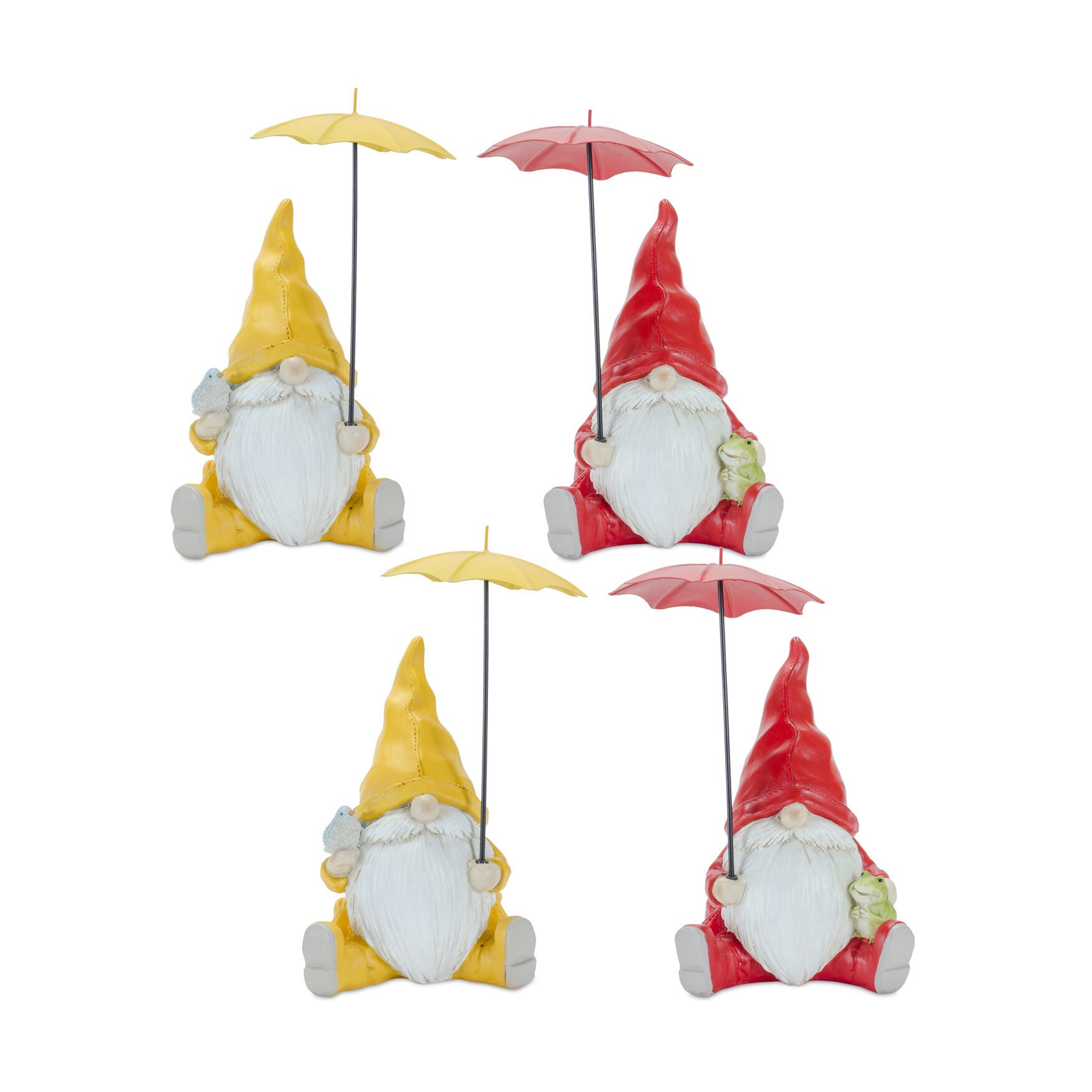 Garden Gnome With Umbrella And Woodland Animals (Set Of 2), , alternate image number 5