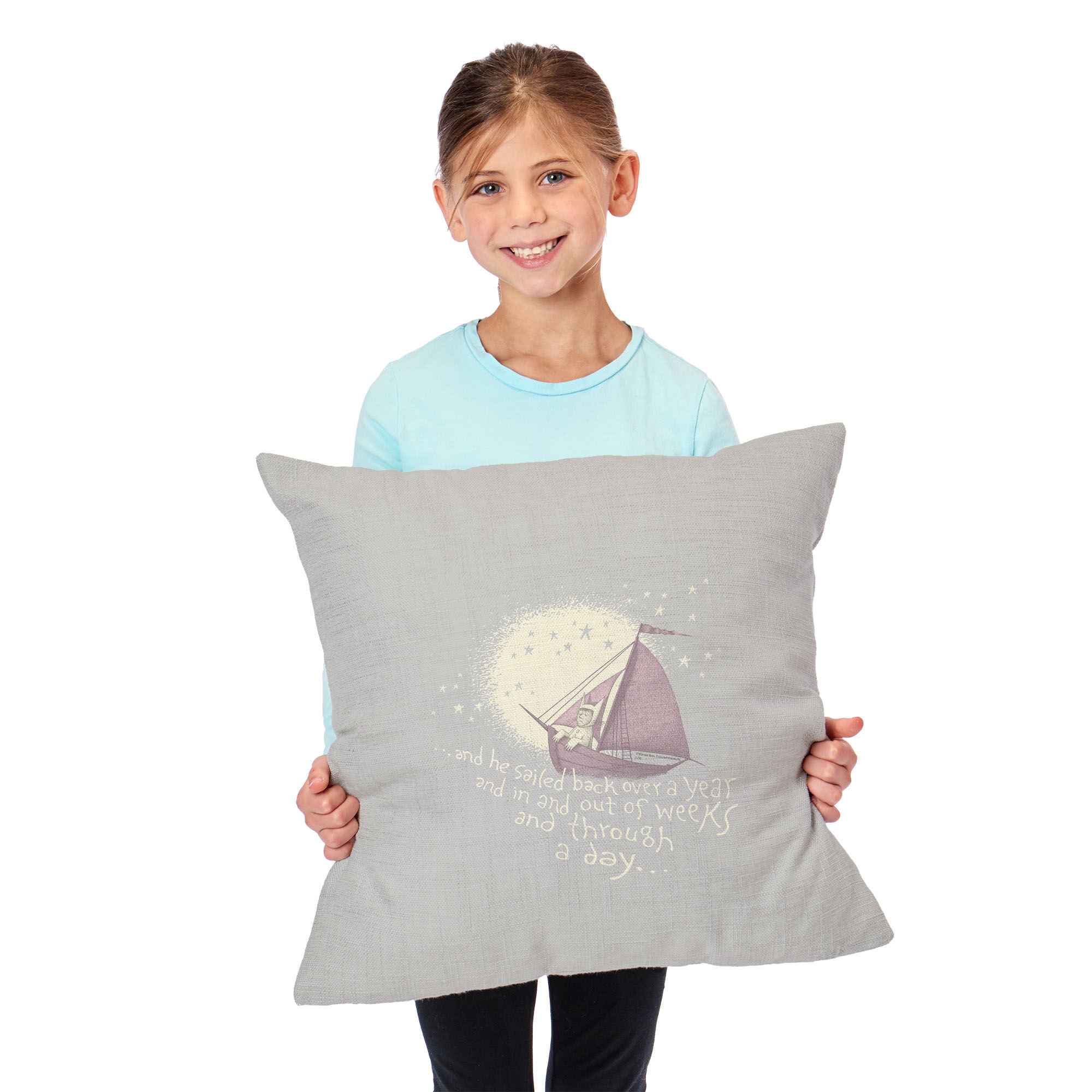 Warner Bros. Where the Wild Things Are He Sailed Throw Pillow 18X18 Inches, WILD THINGS, alternate image number 2