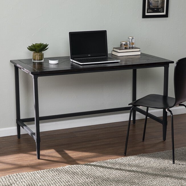 Lawrenny Reclaimed Wood Desk, BLACK, hi-res image number null