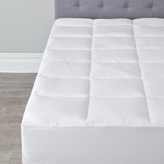 240-TC. Microfiber Mattress Pad, WHITE, hi-res image number null