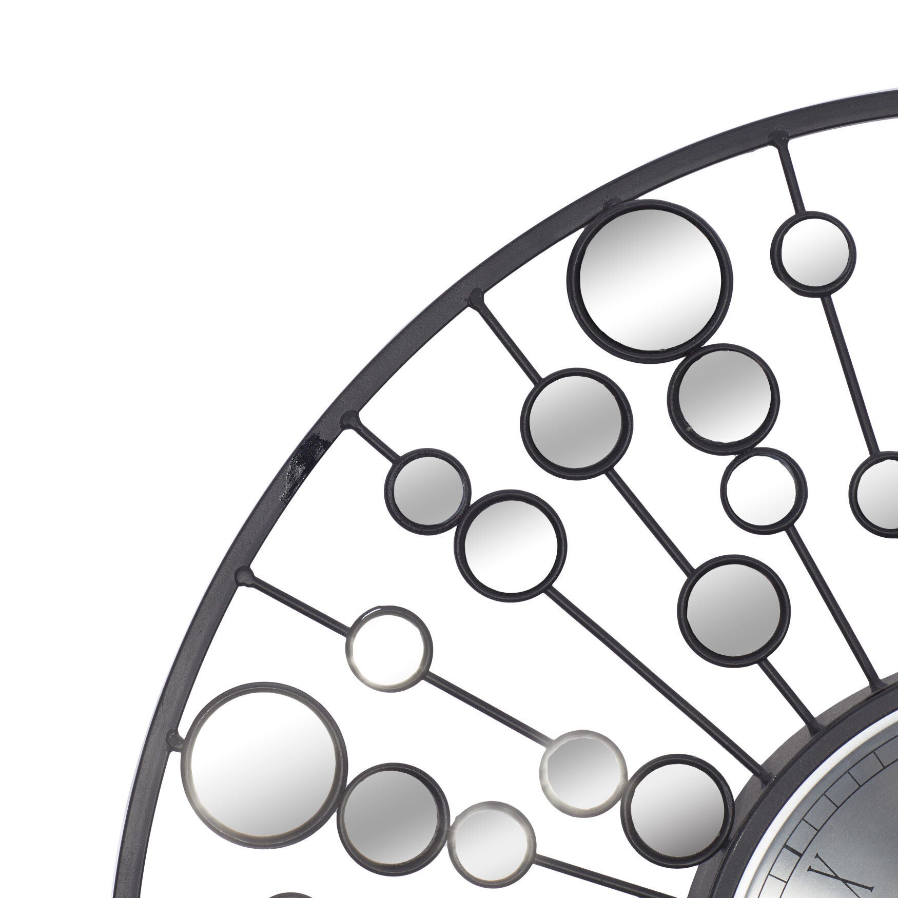 Black Glam Metal Wall Clock, , alternate image number 3