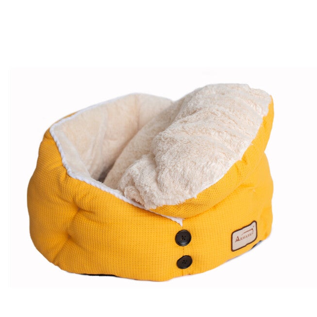 Gold Waffle and White Cat Dog Bed, , alternate image number null