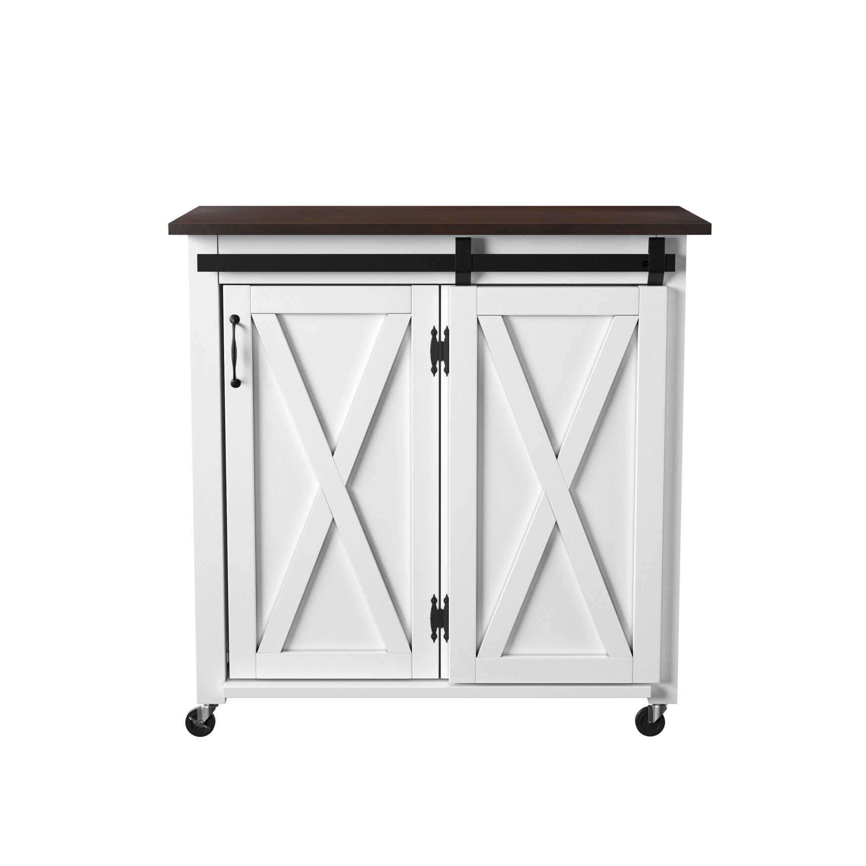 Leshire Barn Door Kitchen Cart, , on-hover image number 1