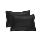 Fresh Ideas Poplin Tailored 2-Pack Black Pillow Sham, , alternate image number null