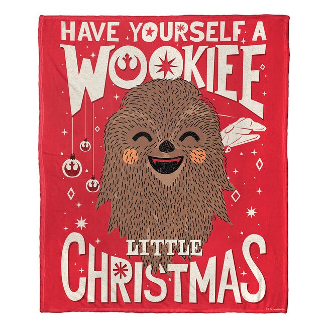 Star Wars Wookie Xmas Silk Touch Throw Blanket, , on-hover image number null