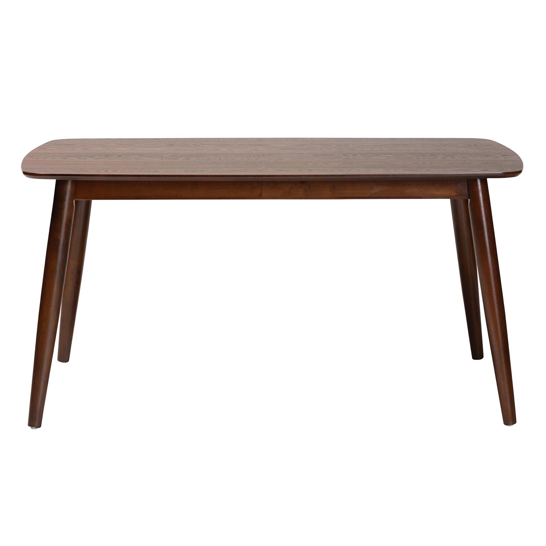Flora Mid-Century Modern Black Finished Wood Dining Table, , on-hover image number 1