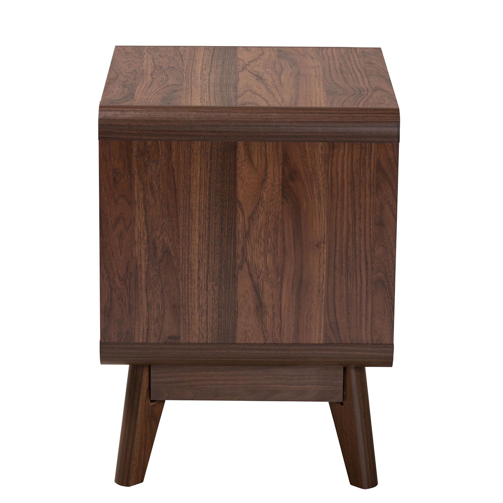 Markell Mid-Century Transitional Walnut Brown Finished Wood 2-Drawer Nightstand, , alternate image number 9