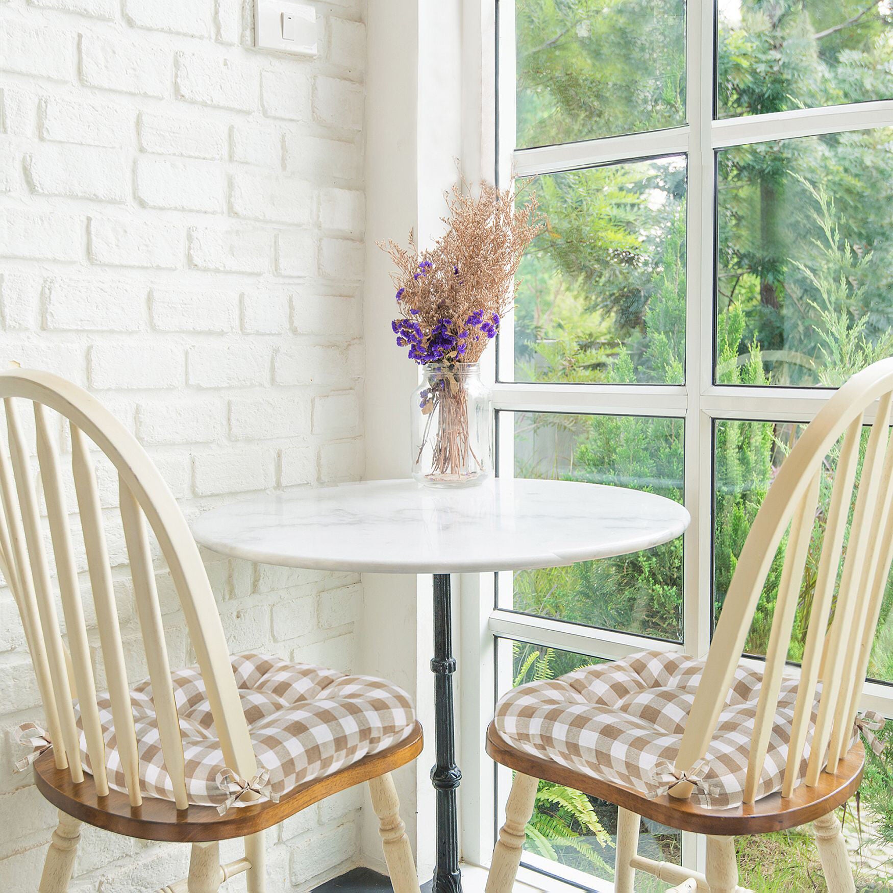 Buffalo Check Tufted Chair Seat Cushions Set of Two, , alternate image number 12