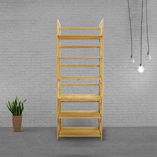 Montego 3-Shelf Folding Bookcase -Natural, , alternate image number null