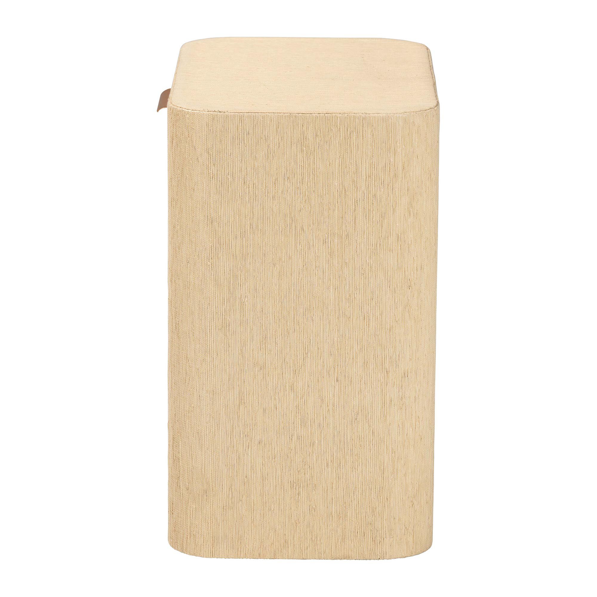 Beauford grasscloth nightstand side panel view