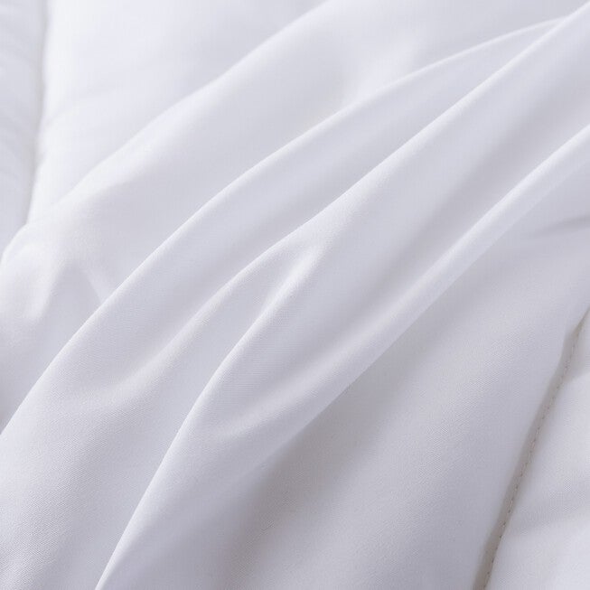 Chevron Stitch Down Alternative Comforter, White, , alternate image number 7