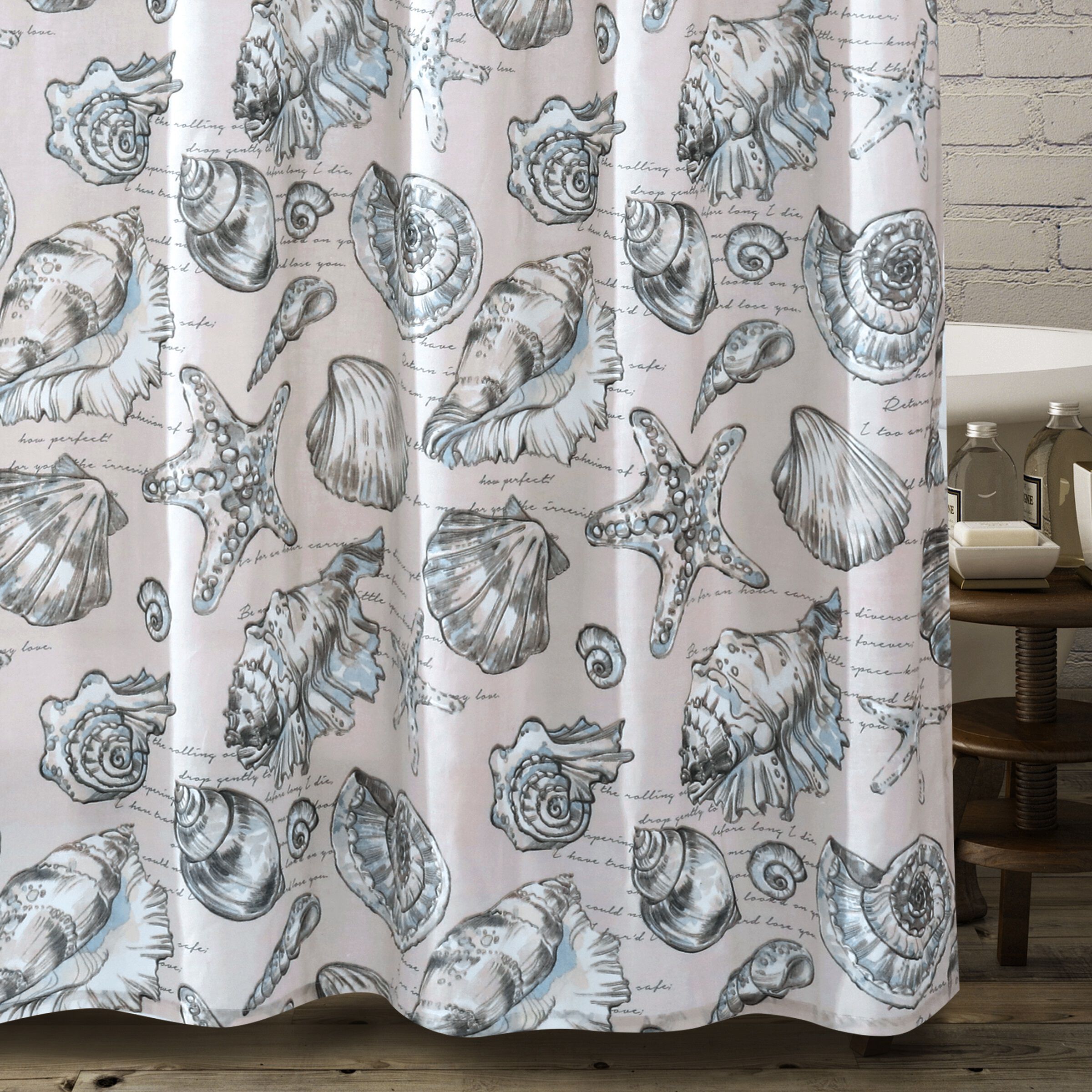 Cruz Bath and Shower Curtain, Linen, LINEN, hi-res image number 0