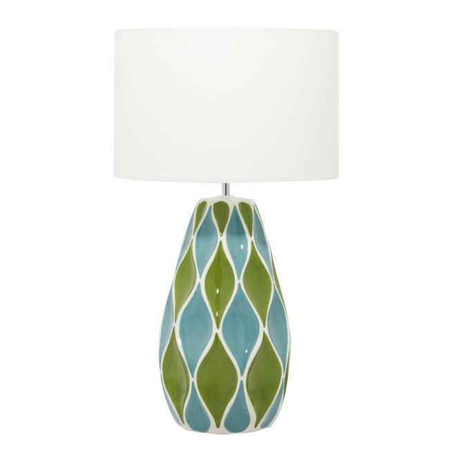 Green Stone Traditional Table Lamp, GREEN, hi-res image number 0