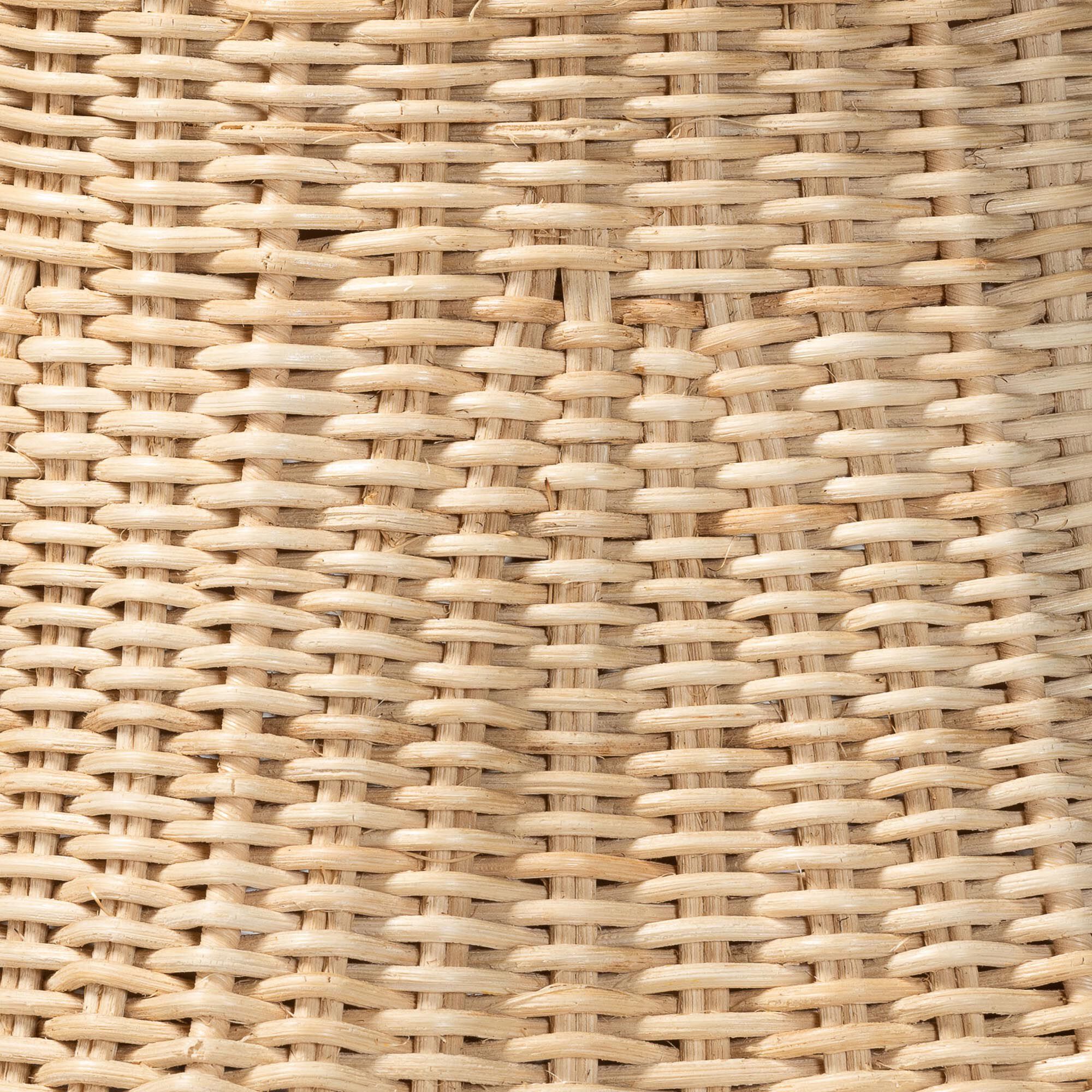 Semira Bohemian Natural Scalloped Rattan Pendant Lampshade, NATURAL, alternate image number 3