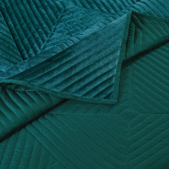 Riviera Velvet Teal Throw Blanket, , alternate image number null