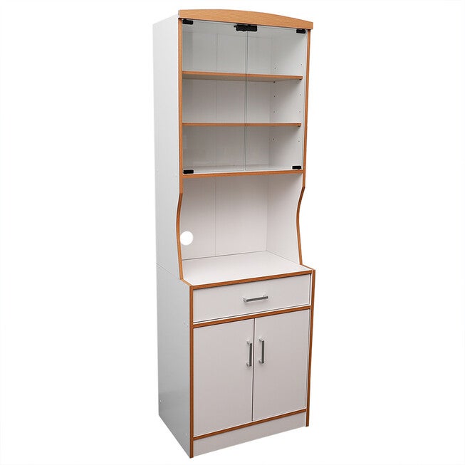 Home Basics Large Wood Microwave Cabinet, , alternate image number null