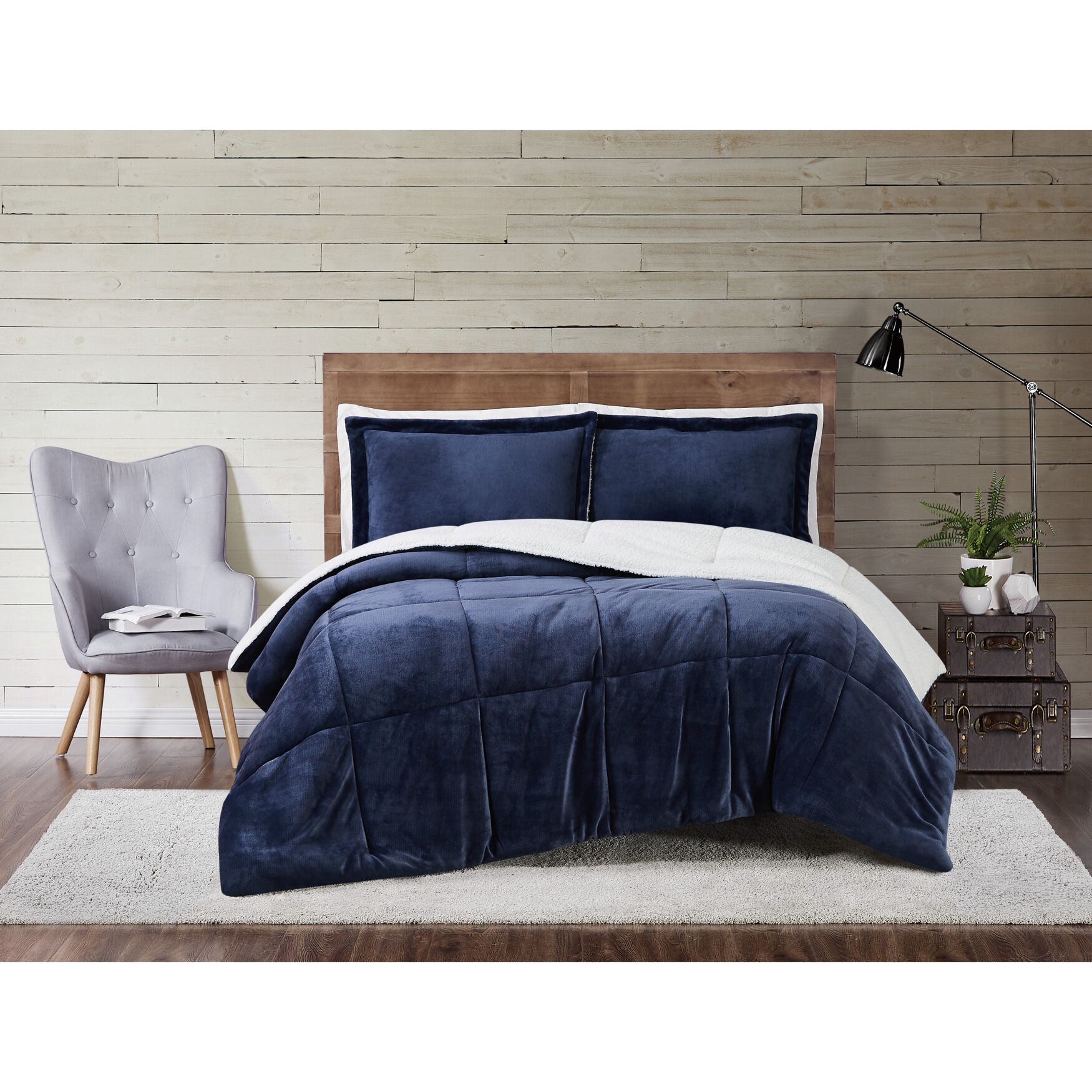 Cuddle Warmth Printed Plaid Comforter Set | OneStopPlus