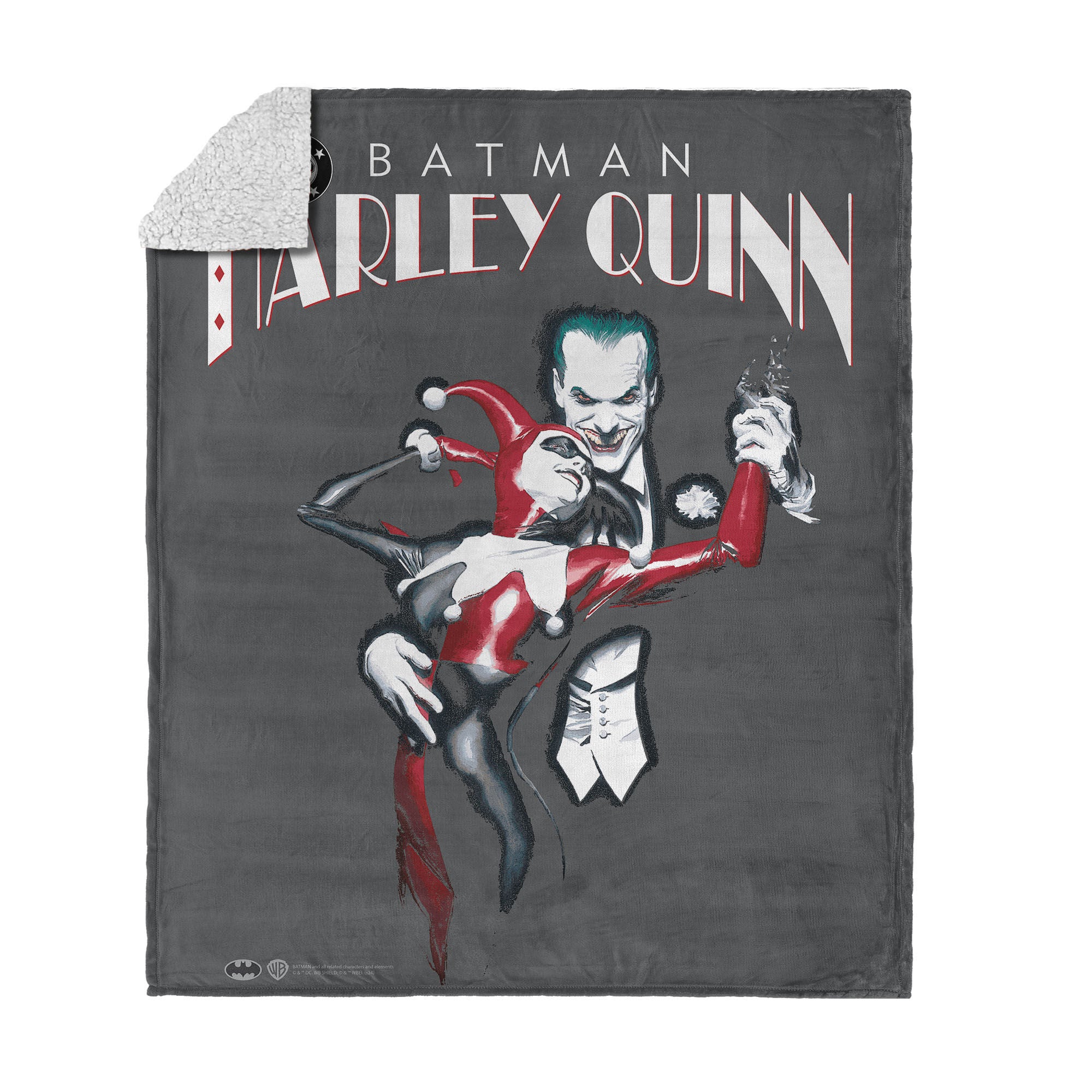 Warner Bros. DC Joker Tango Silk Touch Sherpa Throw Blanket 50x60 Inches, JOKER THROW, hi-res image number 0
