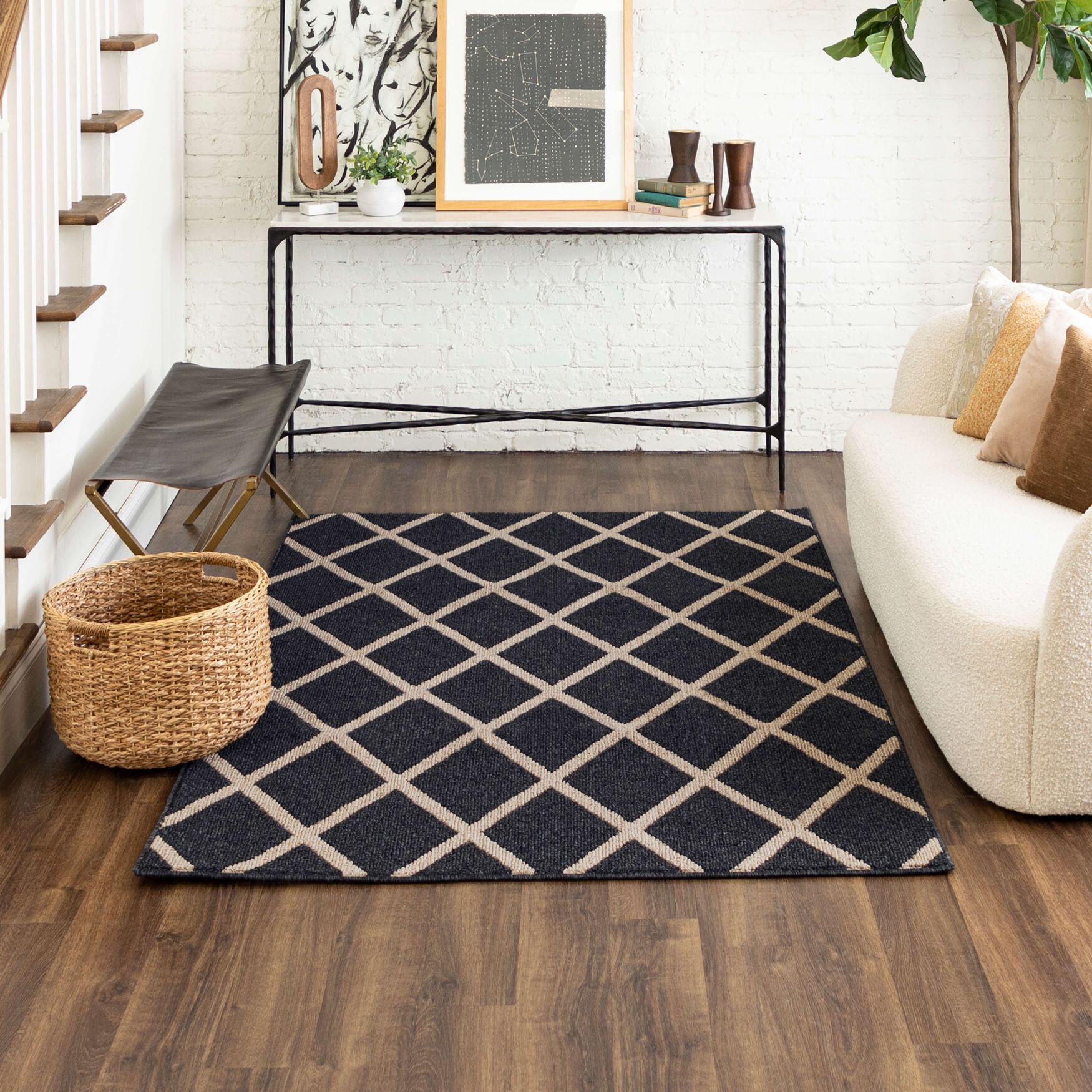 Lewis Diamond Area Rug, , alternate image number 7