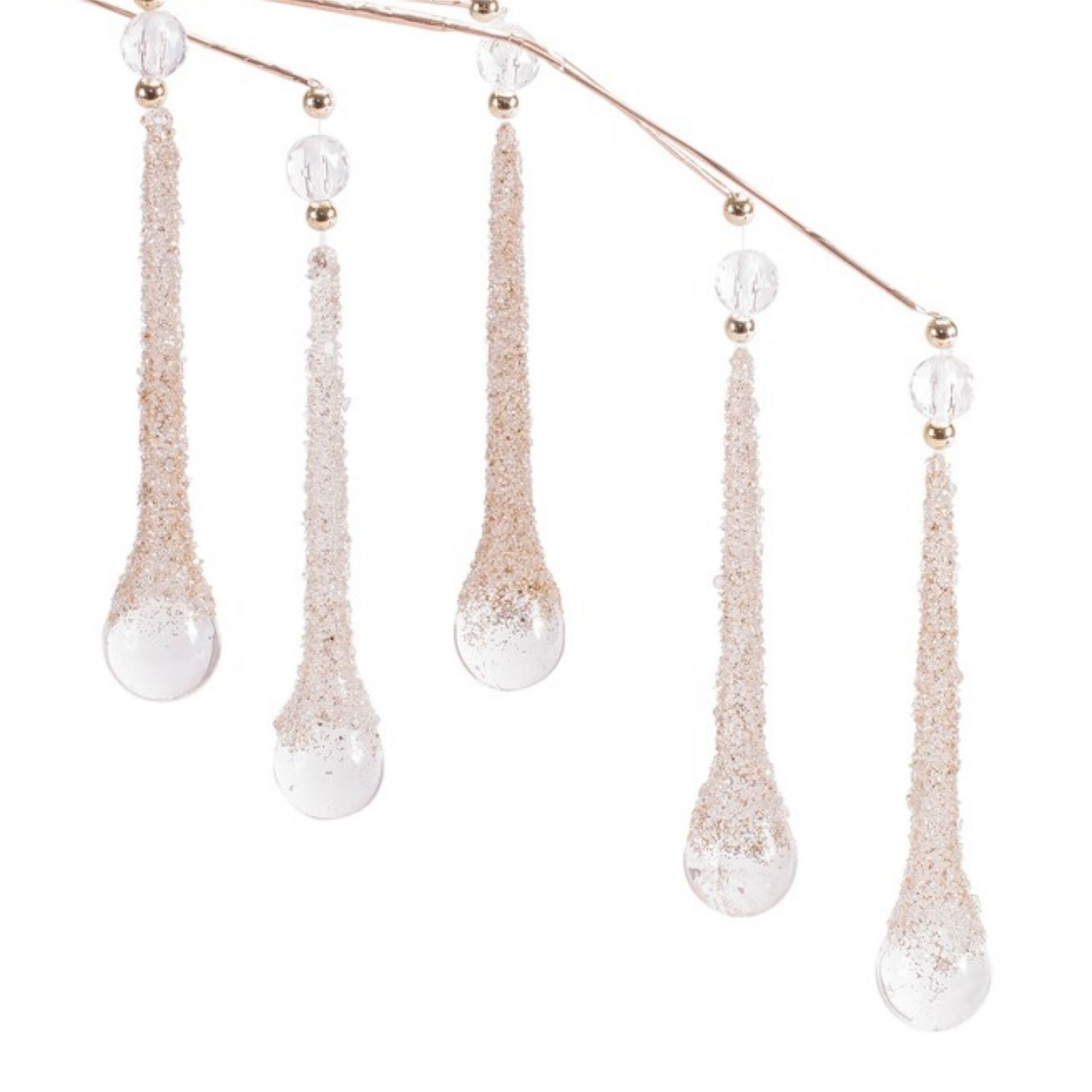 Beaded Icicle Drop Spray (Set of 2), GOLD CLEAR, alternate image number 3