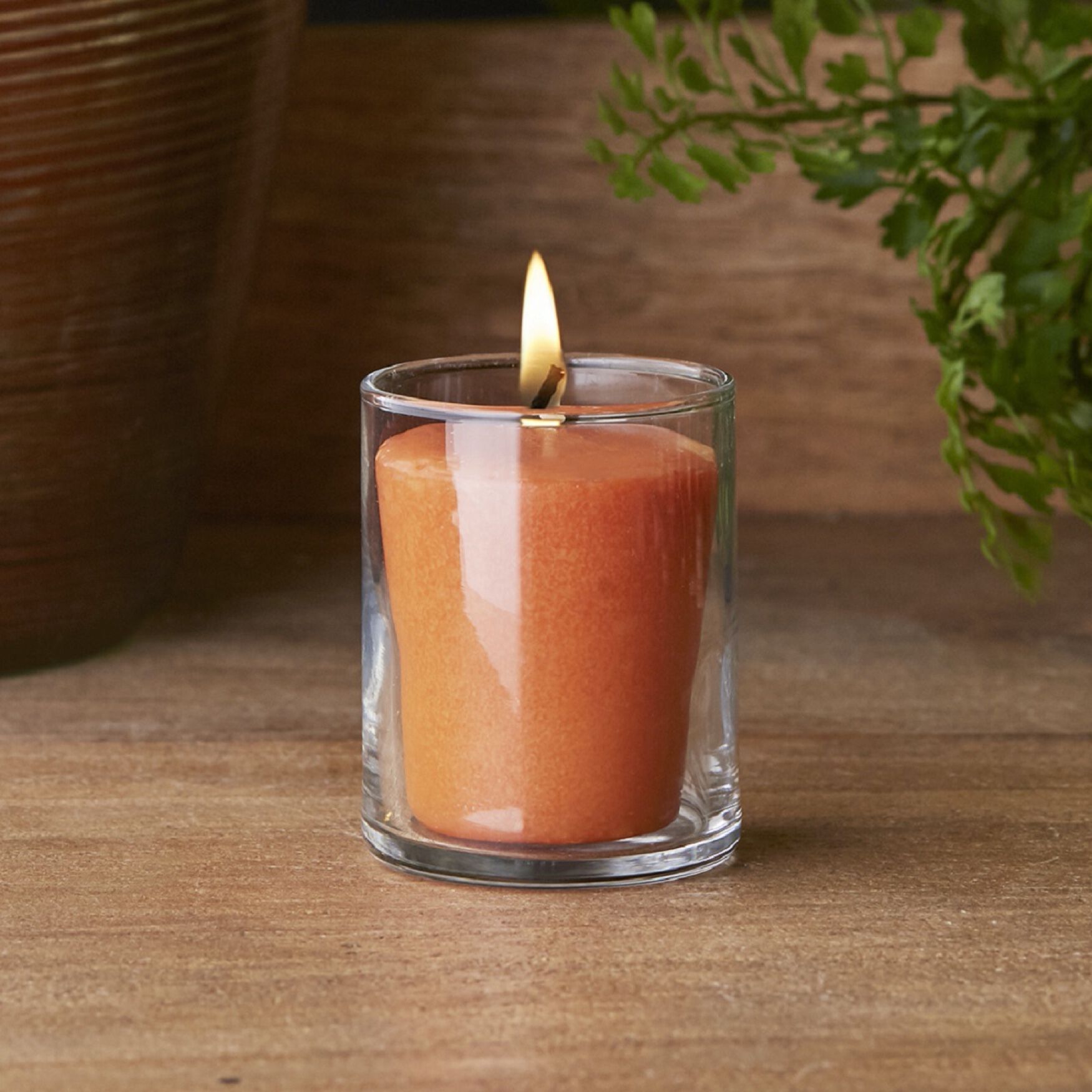 Pumpkin Spice Scented Votive Candle, Set 3, , on-hover image number 1