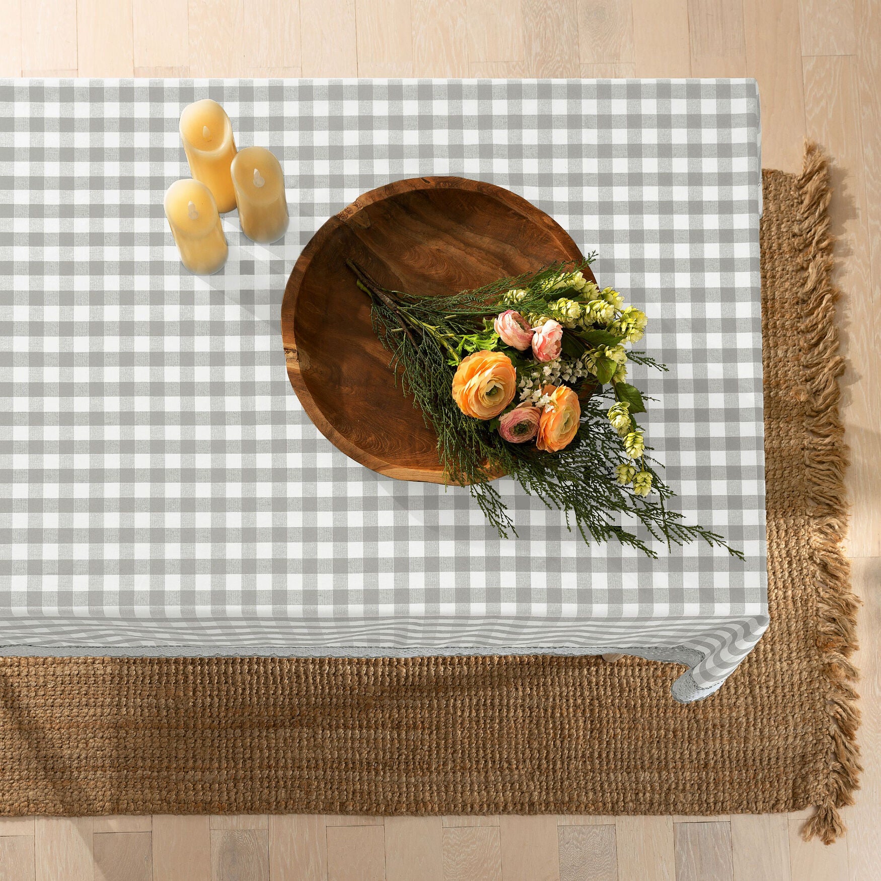 Buffalo Check Tablecloth - 60-in x 84-in, , alternate image number 9