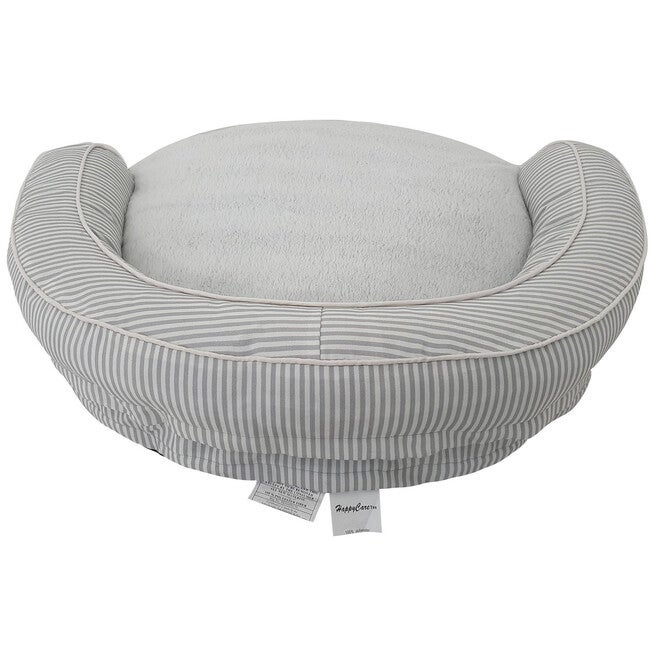 Stripe Printing poly-cotton bolster with detachable faux fur cushion Large Size, , alternate image number 3
