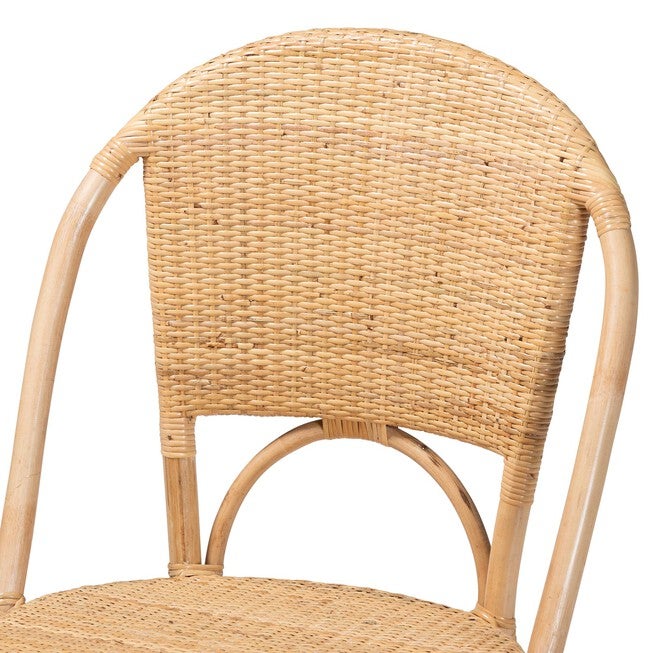 bali & pari Jaylyn Bohemian Natural Rattan Dining Chair, NATURAL, alternate image number 5