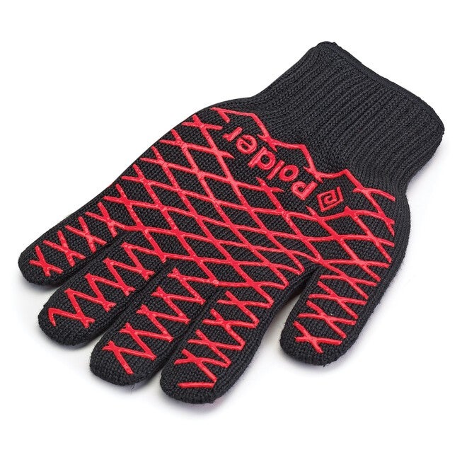 HEAT RESISTANT GRILL MITT, RED BLACK, hi-res image number 0