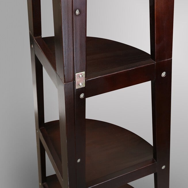 5-Shelf Corner Ladder Bookcase-Espresso, , alternate image number null