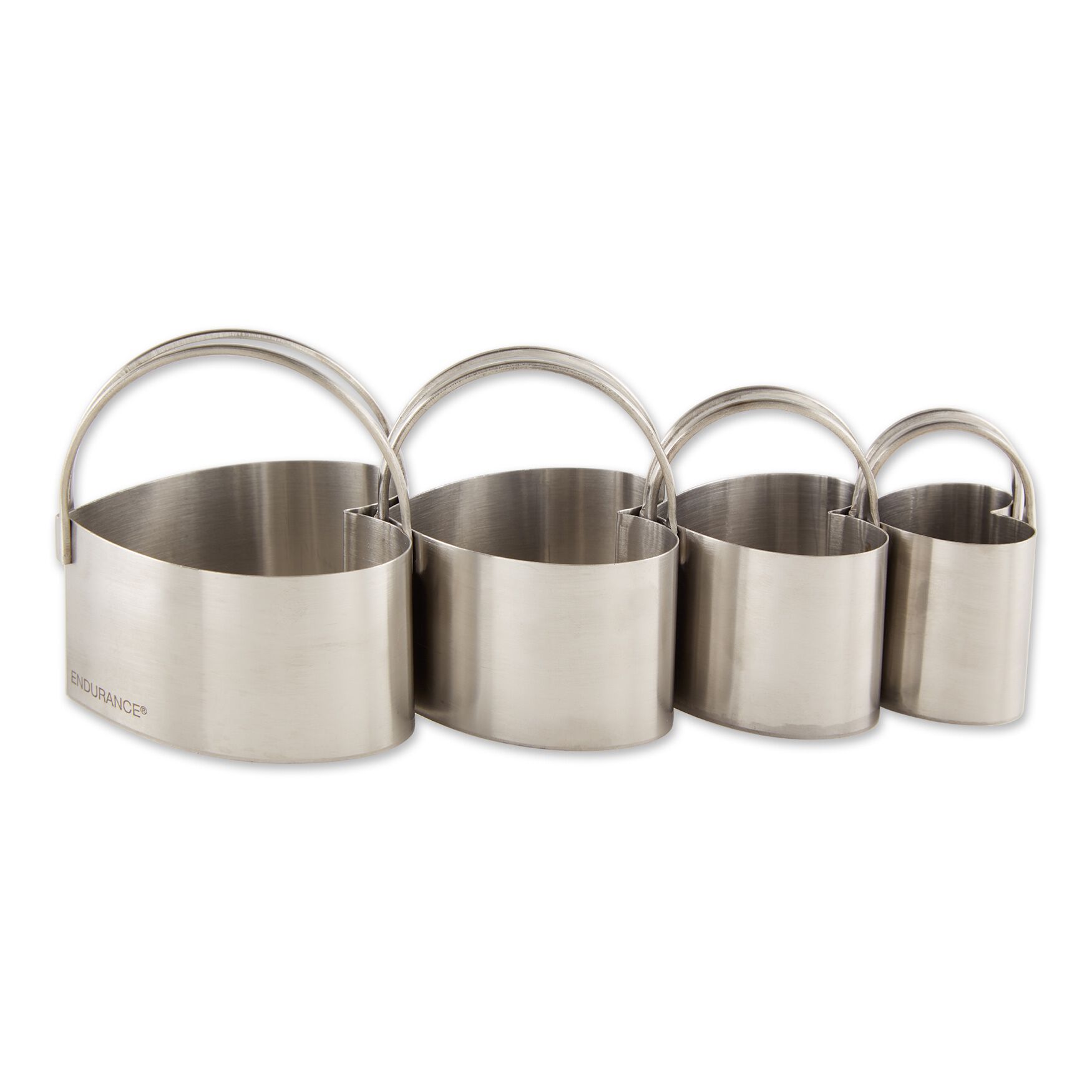 Heart Stainless Steel Biscuit Cutters, Set 4, , on-hover image number 1