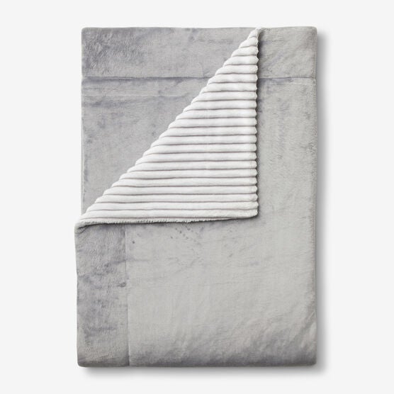 RIBBED BLANKET, SILVER, hi-res image number null