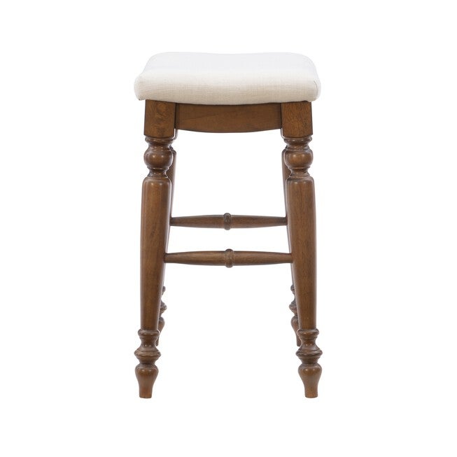 Marino Antique Walnut Counter Stool Backless Stools, , alternate image number 2