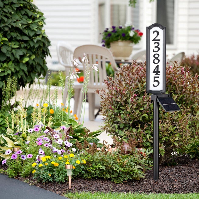 SolarSOLutions™ Aurora Solar LED Address Post, , alternate image number null