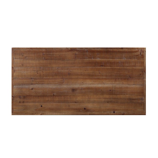 Close-up of rustic plank wood coffee table top surface