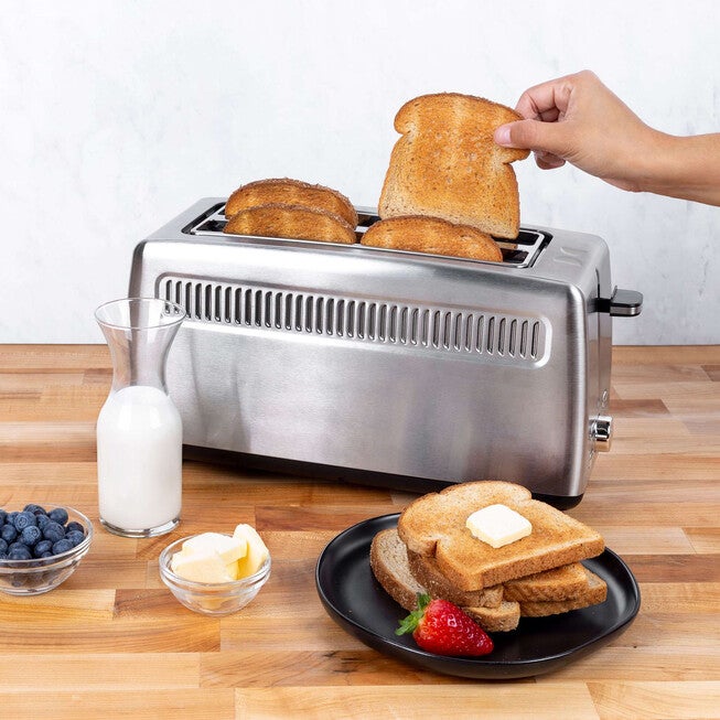 Kalorik Stainless Steel 4-Slice Long-Slot Toaster, , alternate image number null