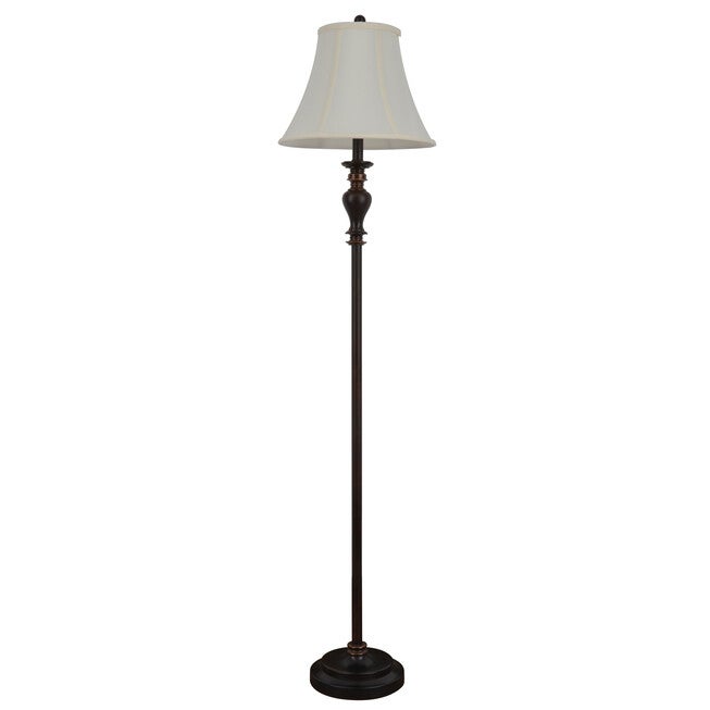 61½" Walnut Ridge Brass Floor Lamp, WALNUT, hi-res image number null