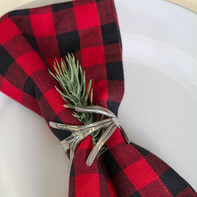 Antique Silver Branch Napkin Ring, Set of 6, , alternate image number 2