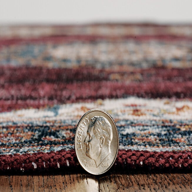 Washable Bryant Ivory/Burgundy Rug, , alternate image number null