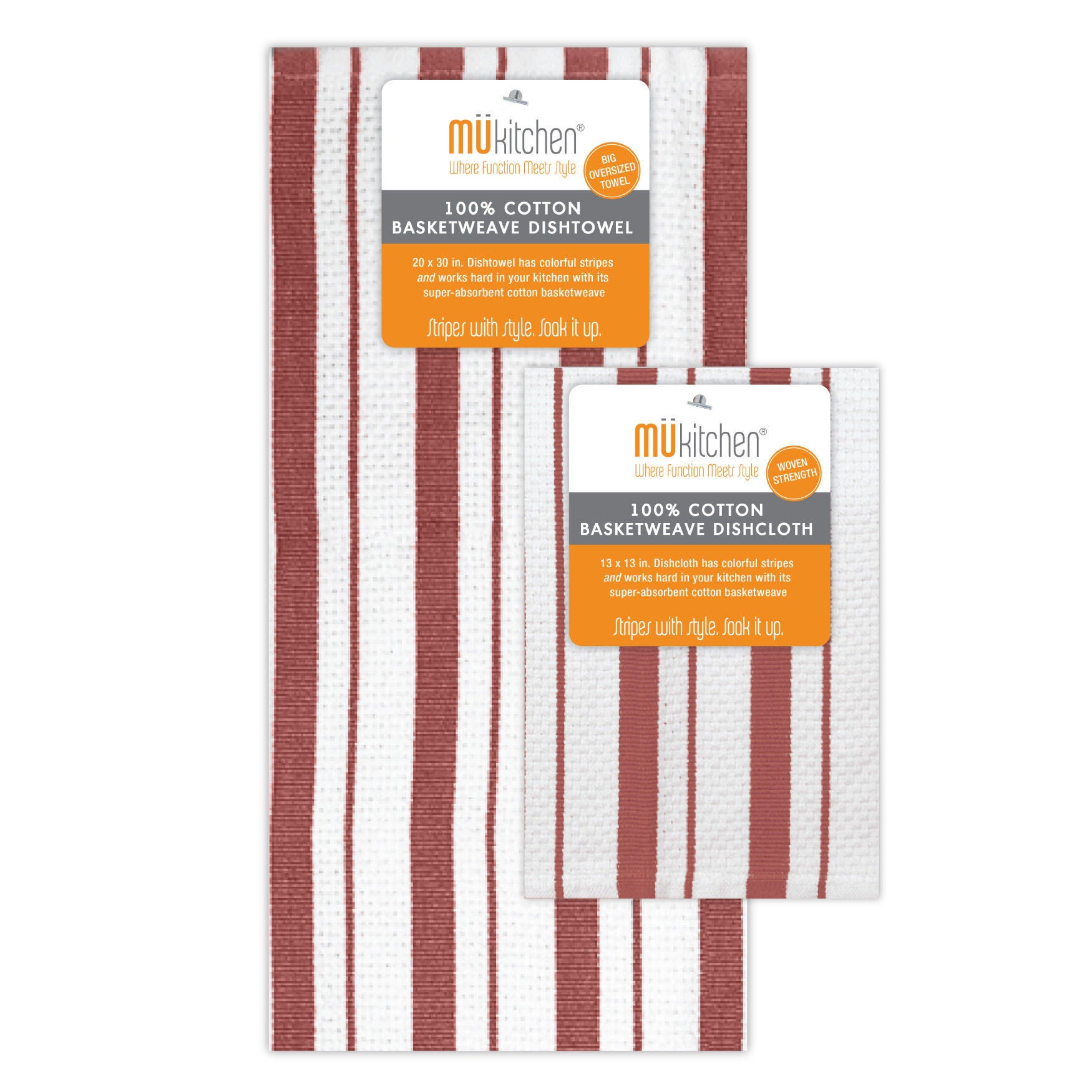 Basket Weave Stripe Cloth/Towel 6pc Set, , alternate image number 3