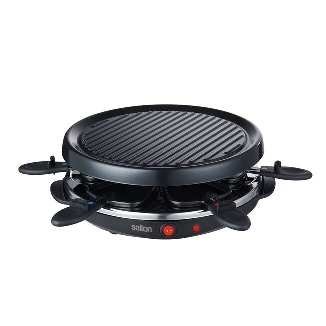 Salton Party Grill & Raclette, 6 Person, BLACK, hi-res image number null
