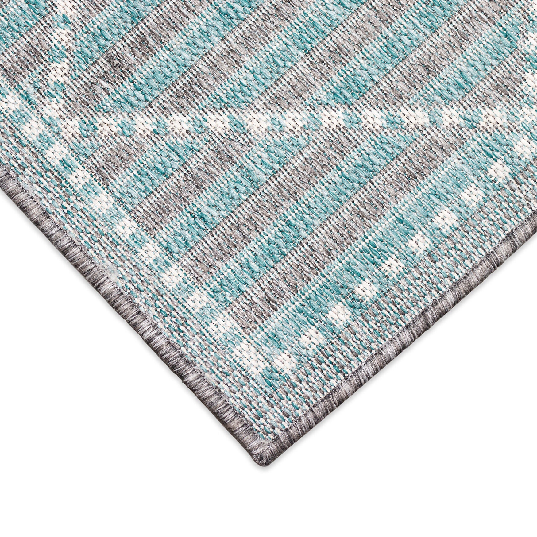 58 inches x 90 inches Malibu Indoor/Outdoor Rugs, NAVY BORDER, on-hover image number 1