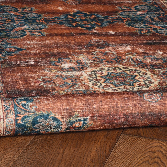 Washable Foster Russet/Ivory Rug, , alternate image number 4