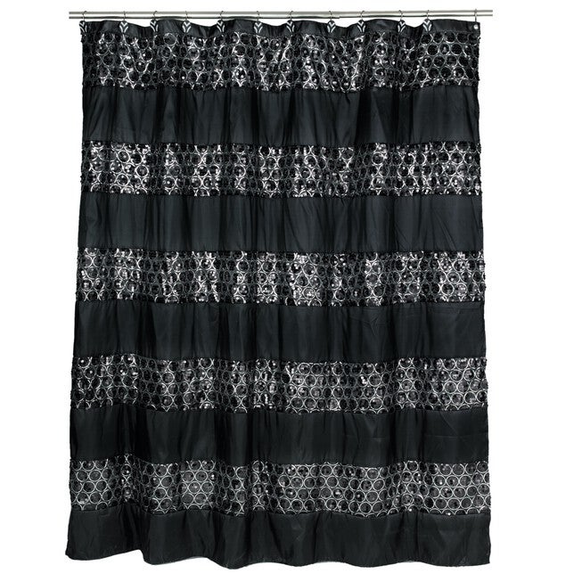 Sinatra Shower Curtain, BLACK, hi-res image number 0