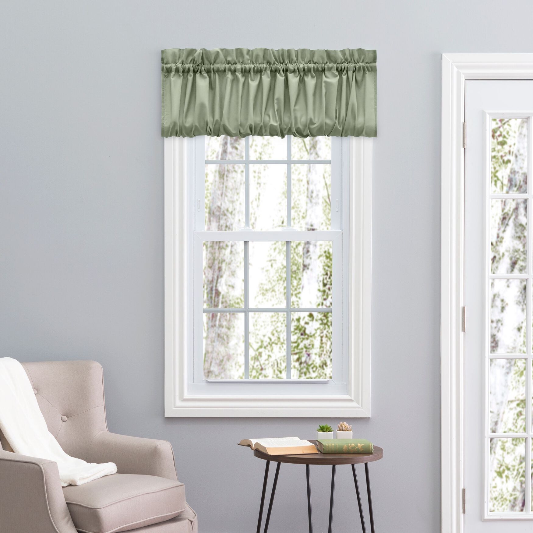 Stacey Curtain Balloon Valance, SAGE, hi-res image number 0