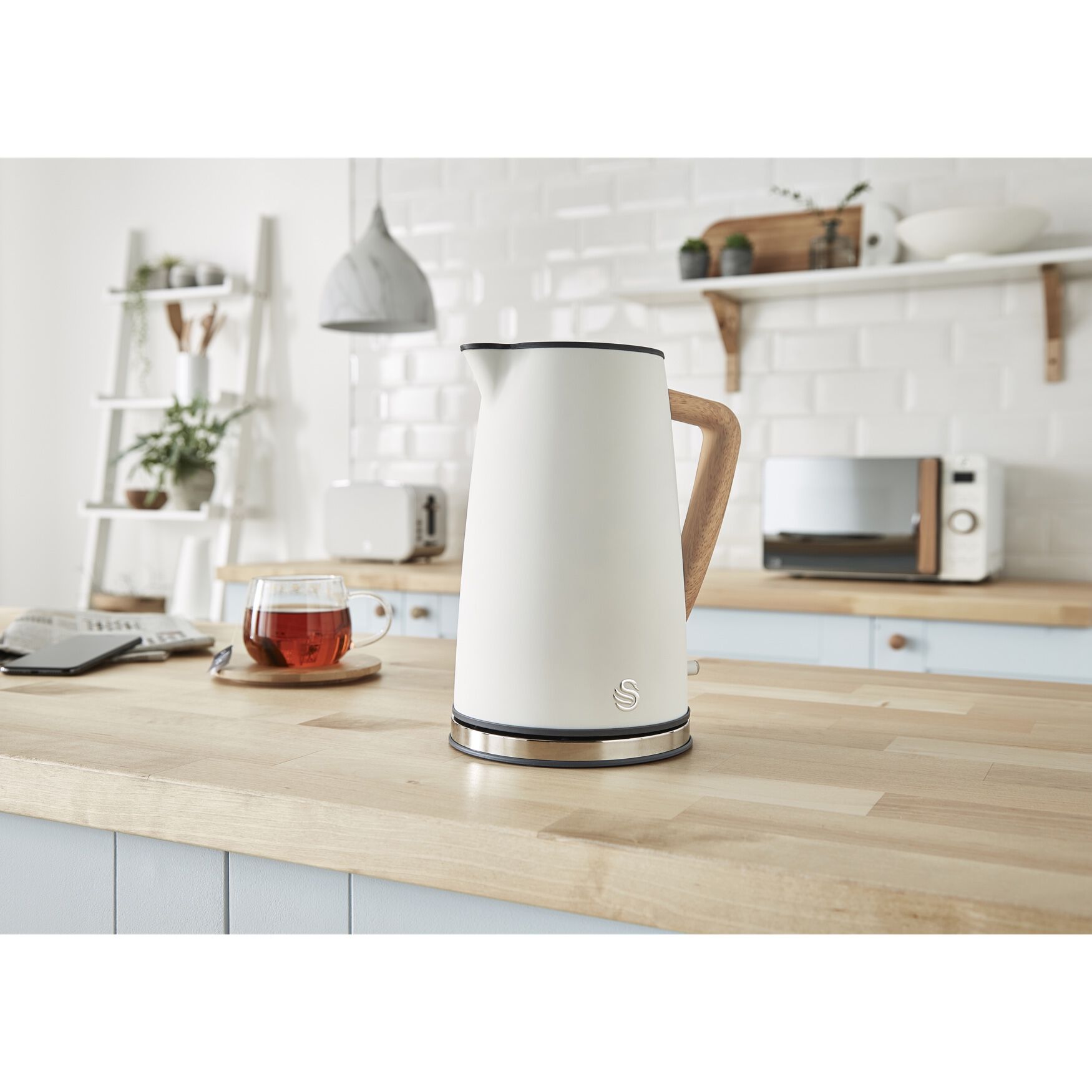 Nordic 1.7L Cordless Kettle - White, WHITE, hi-res image number 0